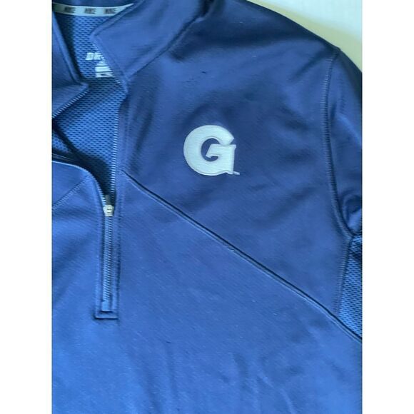Nike Dri-FIT Men's Quarter-Zip Golf Pullover Navy Blue Top Georgetown - Picture 7 of 9